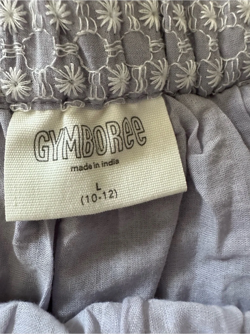 Gymboree girls skirt periwinkle blue white Scalloped Skirt size large 10/12 EUC